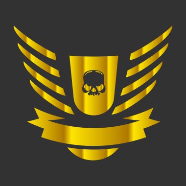 Moto kafatası vektör Logo Simge