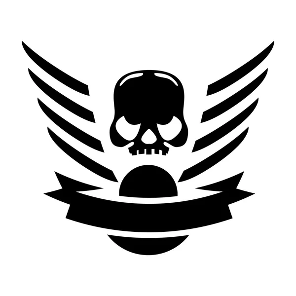 Símbolo do logotipo do vetor do crânio de Moto —  Vetores de Stock