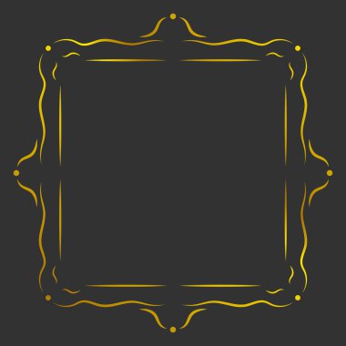 Vintage altın çerçeve