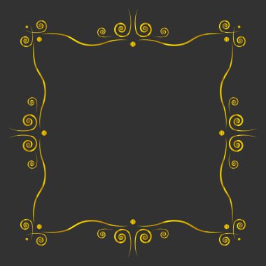 Vintage altın çerçeve