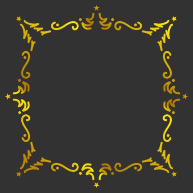 Vintage altın çerçeve