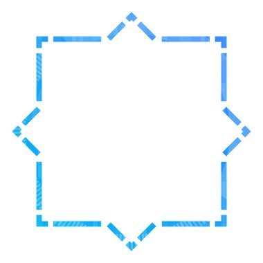 Mavi dekoratif çerçeve