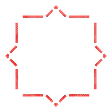 Kırmızı dekoratif çerçeve