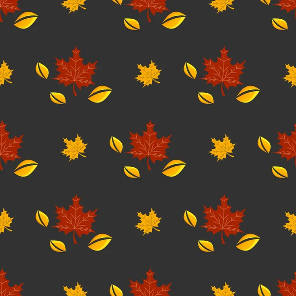 Sömlös maple leafs mönster — Stock vektor