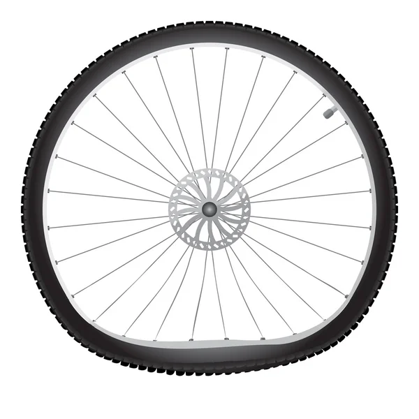 Broken bicycle wheel — Stock Vector