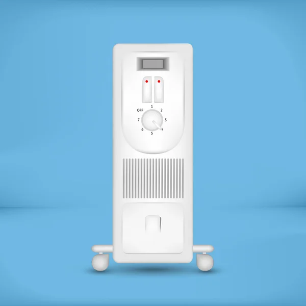 White coastal electric heater — Stock Vector
