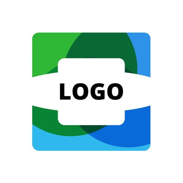 Logotipo quadrado fita abstrata —  Vetores de Stock