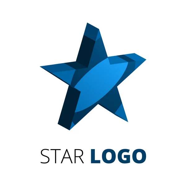 Логотип 3d star — стоковый вектор