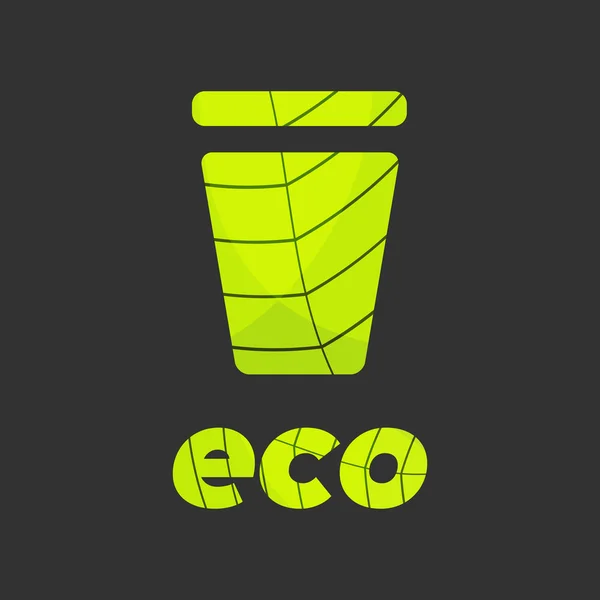 Ikona eco bin — Stockový vektor