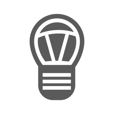 siyah elektrikli ampul simgesi