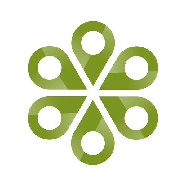 抽象的な円形のベクトルのロゴ — ストックベクタ