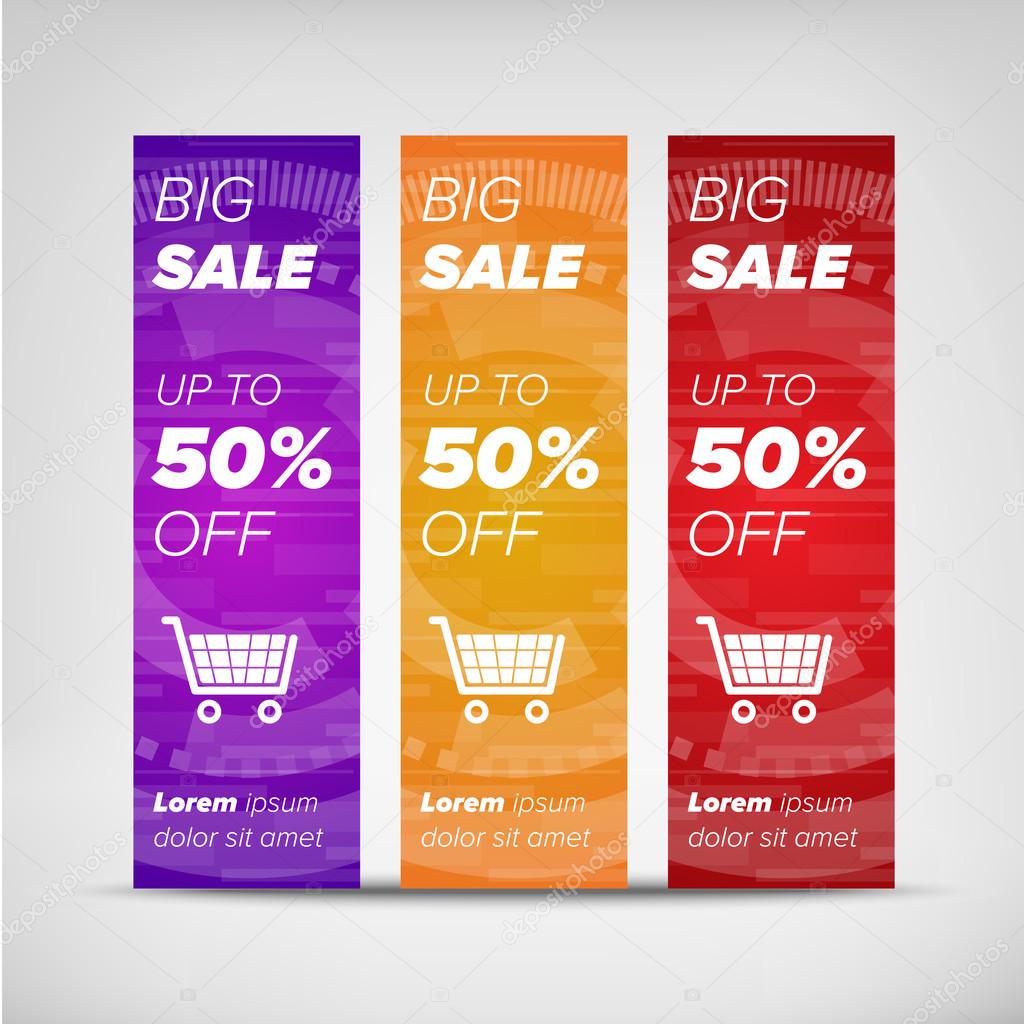 Big sale vertical banners