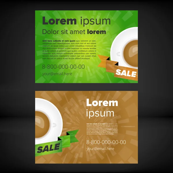 Leaflet coffeeshop — Stockvector