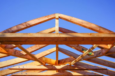 Ahşap detaylara sahip modern yapı, yeni bina yeşil malzemeler ve çevre dostu malzemelerle inşa edildi