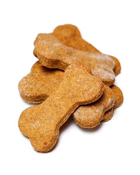 Pila di biscotti per cani a forma di osso — Foto Stock