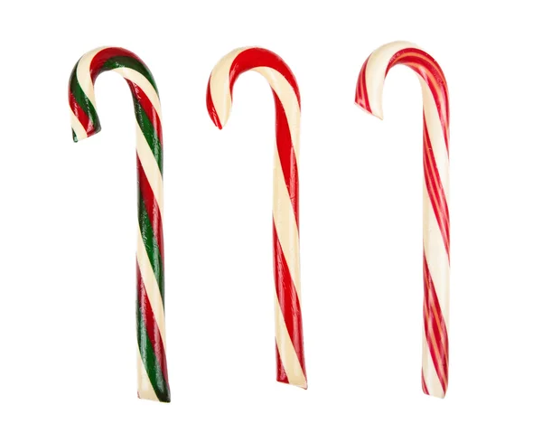 Three Christmas Candy Canes — Stock Photo, Image