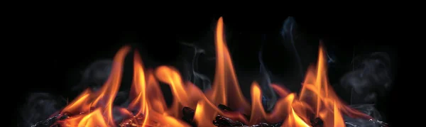 Bandeira de chamas de fogo — Fotografia de Stock