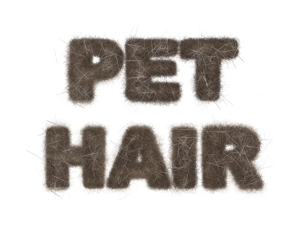 Text Pet Hair with fur — Stock Photo, Image