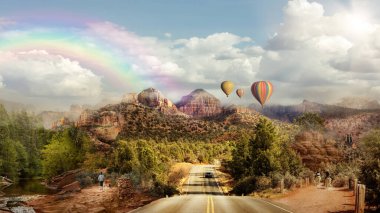 Sedona, Arizona 'da yapılacak eğlenceli eğlence amaçlı şeylerin seyahat fotoğrafları.. 