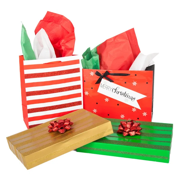 Cajas y bolsas de Navidad — Foto de Stock