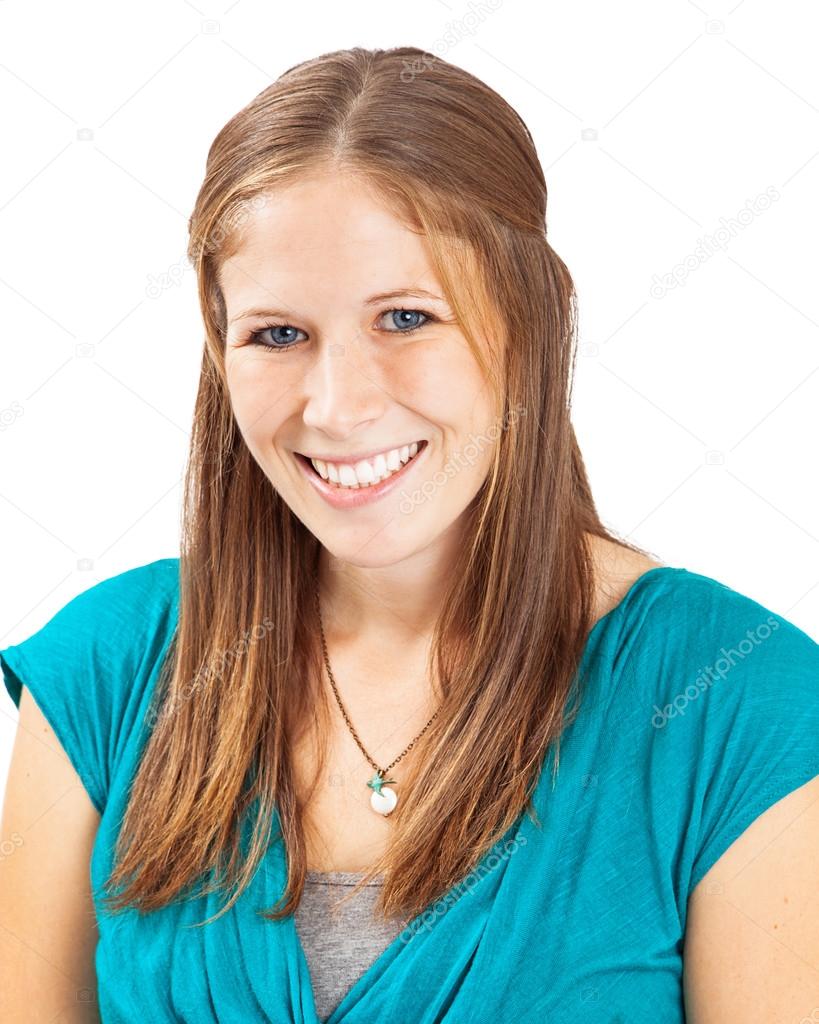 Head Shot Of Young Woman Light Brown Hair