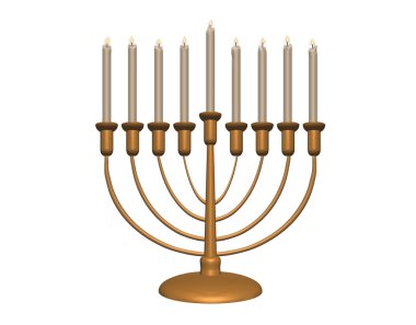Yahudi Hannukah Menorah