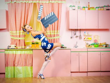 film yıldızı. Retro tarzı. Moda.