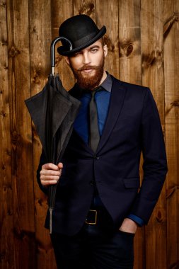 english gentleman. Old style fashion. clipart