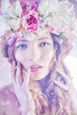 şehvetli güzellik. Bahar bakmak. 