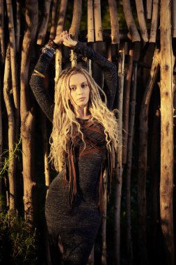 gün batımı ışık, boho stili.