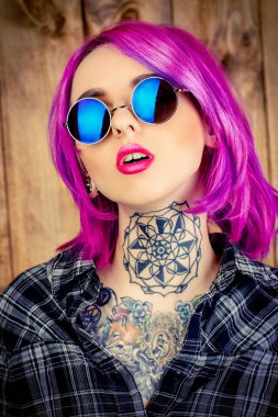 dövme funky. Optik tarzı.