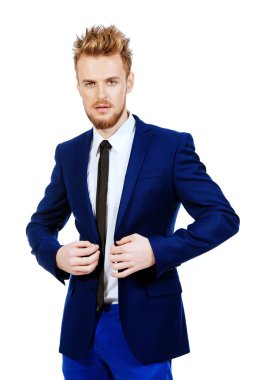 takım elbise. Genç adam.