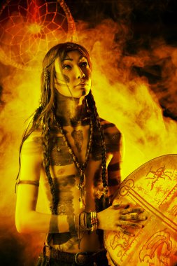 Kızılderili. Sanat projesi.