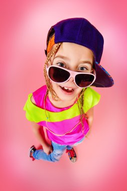 moda kız. Mutlu çocukluk.