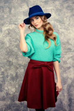 sonbahar stil. Güzellik, moda.