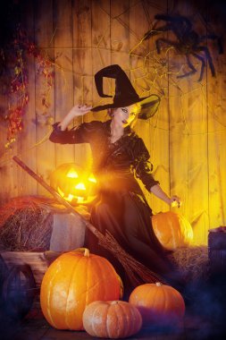 Kabak ile. Cadılar Bayramı kavramı. 