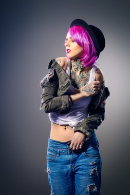 Kızıl saçlı. Kozmetik, makyaj.