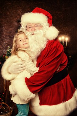 hugging santa clipart