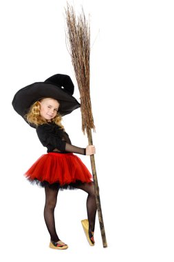 cheerful witch clipart