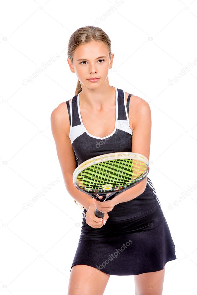 Portrait of a girl  tennis sport