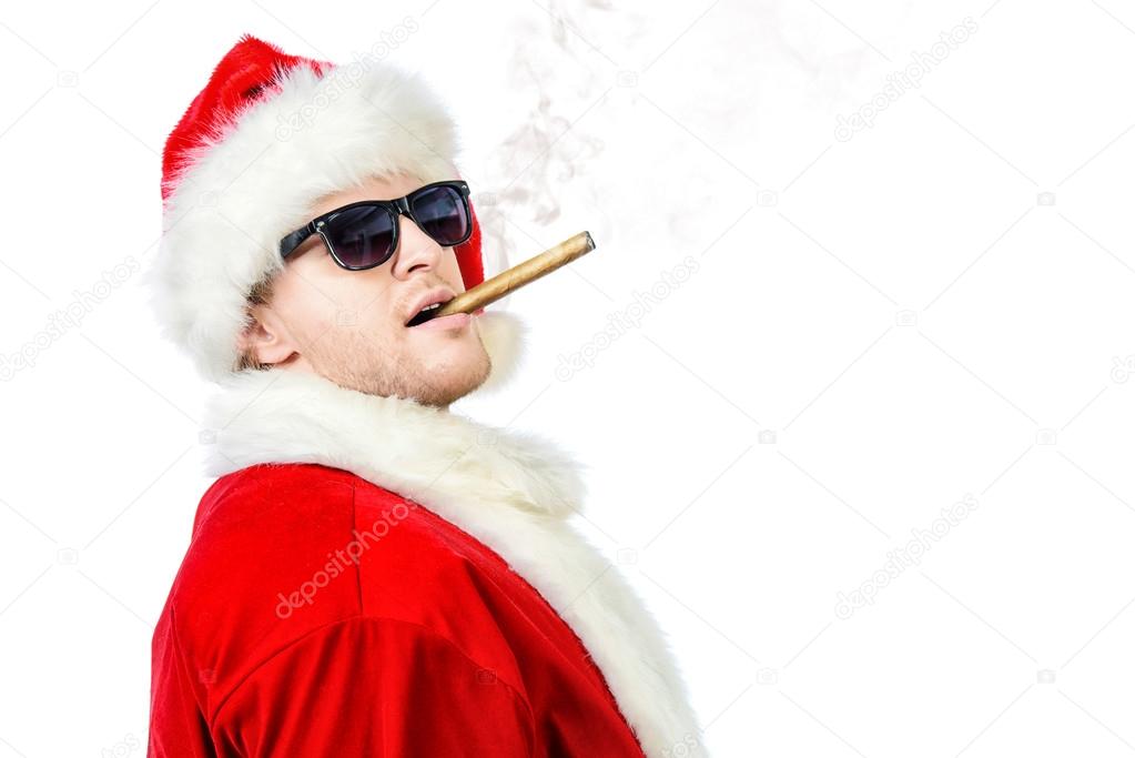 smoking bad Santa