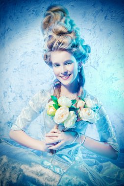 stilize düğün. Buz kraliçesi portre.