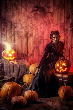 korkunç cadı. Cadılar Bayramı.