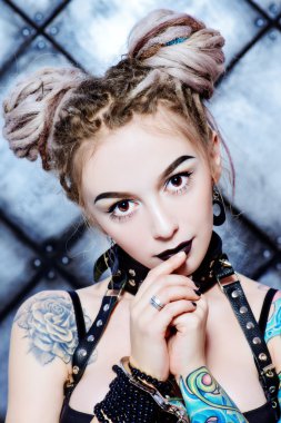 disiplin, çekici genç kadın portresi