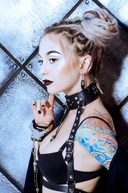 fetiş, çekici genç kadın portresi