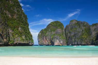 Mavi lagün Phi Phi Island, Maya defne, Krabi il, Tayland
