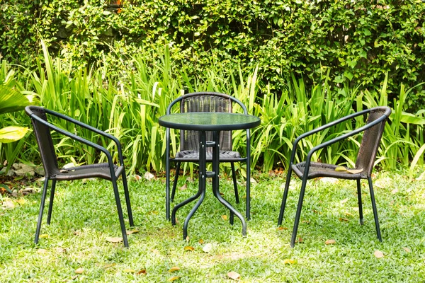 Furniture set in the park