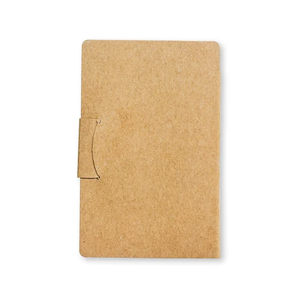 Recyklingu notatnik okładka na tle białym tle kroplą sh — Zdjęcie stockowe