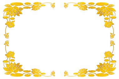 Süsleme elemanları, vintage altın çiçek sıva tasarımlar izole o