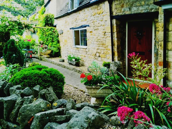 Strada in scheggiatura cotswolds campden — Foto Stock